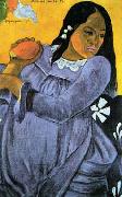 Paul Gauguin Woman with Mango USA oil painting artist